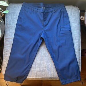 Eddie Bauer Blue Cropped Capri Hiking Adventure Pants Plus Size 14